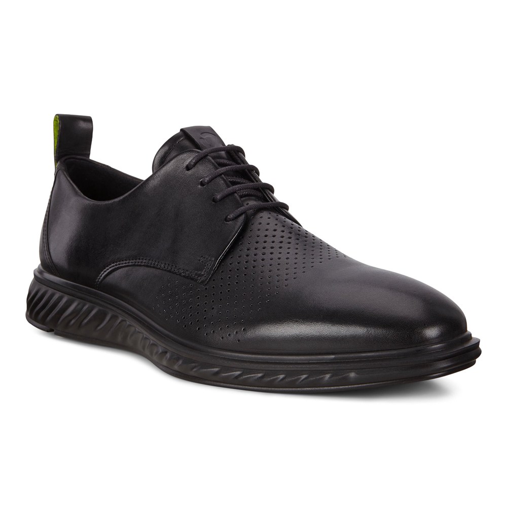 Zapatos Derby Hombre - ECCO St.1 Hybrid Lite Plain-Toes - Negros - IHT942730